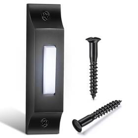 So-enhon-1947 Enhon Led Lighted Doorbell Button Solid And Sleek Metal Wall Mounted Door Be