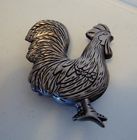 Er13035 Ganz Rooster Door Knocker Metal Pewter Look