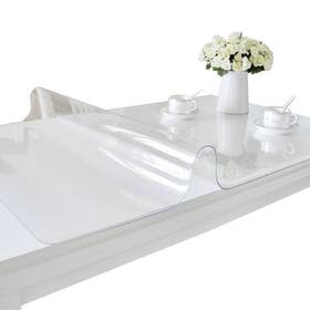 Et10000483b1-fba Etechmart Clear Plastic Table Cover Protector Rectangle 40 X 60ftft Thick Wate