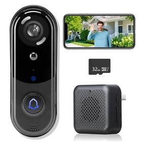 Eudic 766997229946 Doorbell Camera Wireless 1080p No Monthly Fee Video With Chime 32
