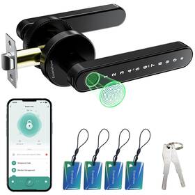 190bt Evanshow Smart Door Lock With Knob Keyless Entry Locks Handle Fi... Fast Ship