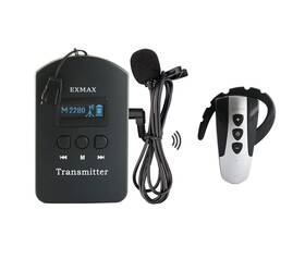Exd-6824 Exmax 2.4g Wireless Audio Tour Guide System Whisper Microphone Voice Transmis
