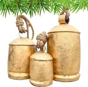 Exnot-26786 Exnot Vintage Metal Harmony Bells Rustic Farmhouse Door Hanging Cow 8 6 4