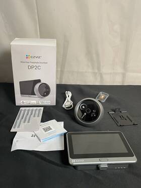 Cs-dp2c Ezviz Gray 10w Max Wire-free Battery-powered Peephole Doorbell