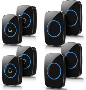 Fabbay 313032651615 8 Pcs Waterproof Doorbell Kit 4 Home With Receivers 1000 Ft R