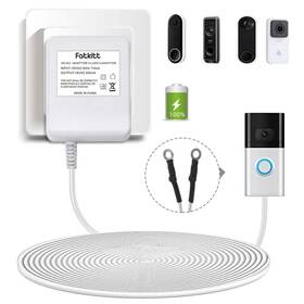130055 Fatkitt 18v Doorbell Transformer Power Supply Adapter Compatible With Nest Hello Video