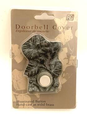 Dc-cm-107 Figi Vintage Hand Cast Brass Illuminated Button Doorbell Cover New