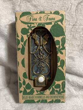 Cvdb30 Flora And Fauna Solid Brass Doorbell Butterfly Design 1a