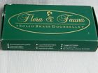 Cvdb14 Flora Brass Push Button Doorbell Fauna Leaf Solid Ginkgo