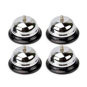Faf300453 Fmp Brands 4 Pack Call Bells 3.38 Inch - Silver Desk Stainless Steel Metal