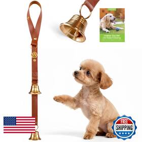 B0fkbc5ytb Folksmate Leather Dog Door Bells For Potty Training Big Brass Puppy