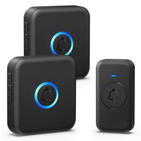 U2-2-b Fovksuc Wireless Doorbell Waterproof Door Bell With 60 Chimes 5 Volume Levels And 2 M