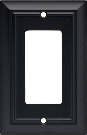 64216 Franklin Brass Architectural 1-pack Decorative Light Switch Cover Matte Bla