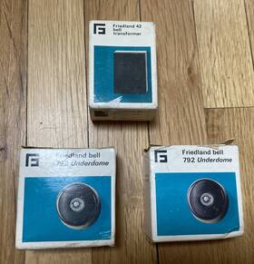 Friedland 015539420904 2 Bell 792 Underdome Door Bells And 42 Transformer Made In England