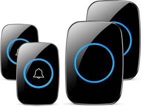 Full House 313041346359 Wireless Doorbell Waterproof Door Bell Kit Distinguish Front And Rear Doors O