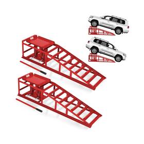 335mdxgh-gt0808 Garveetech Qaz-pae Hydraulic Car Ramps 2-pack 11000lbs Low Profile Portable Lift Ramp For O