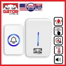 56789 Gator Cable Wireless Doorbell Plug-in Led Lights Waterproof Long Range Receiver Remote Loud