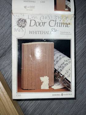 C335 Ge 043180566232 Door Chime 1988 General Electric Sherwood In Package Mcm Vintage