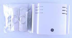 Ge 726084779181 Wireless Doorbell Kit Battery Operated 1 Receiver 2 Push Buttons Door Bell
