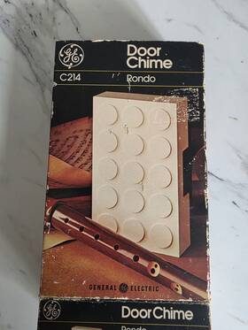 C214 Ge Vintage Door Chime Rondo. White Dot Design . New In Box But Not Tested