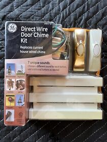 19217 Ge Direct Wire Door Chime Kit 7 Unique Sounds Add Or Replace 2 Doorbells