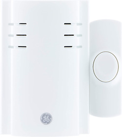 Ge Wireless Doorbell Kit Plug-in Receiver 1 Push Button 2 Melodies 4 Volume