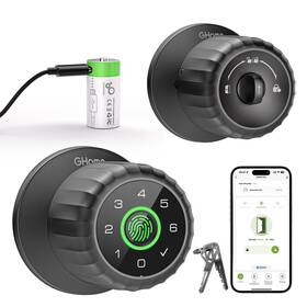 Kd03pro Ghome Smart Fingerprint Door Lock 4-in-1 Knob With Keypad