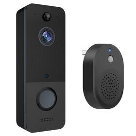 Gpct3715 Global Phoenix Wireless Smart Wifi Video Doorbell Black Two Way Audio Night Vision