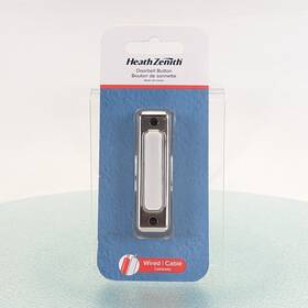 18000222 Globe Heath Zenith Satin Nickel Silver Metal Wired Pushbutton Doorbell