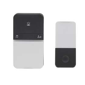 18000154 Globe Electric Heath Zenith White And Black Wireless Doorbell Kit