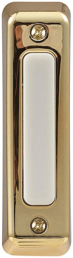 91008660 Globe Electric Heath Zenith Plastic Wired Push Doorbell - Brass