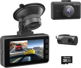 Gloryes 658370744965 4k Vital Dash Cam Front And Rear Cameras For Cars 3 Inch Ips Screen Night