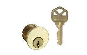 M118-kw-3 Gms Mortise Cylinder Bright Polished Brass