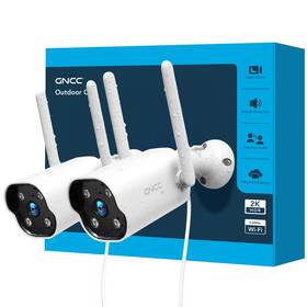 Gt1prod-2p Gncc Outdoor Fixed Wifi Camera 2k Hd Supports Only 2.4ghz Ip65 Waterproo