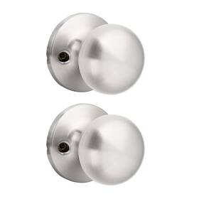Us10-608xxsndm-2pack Gobekor 2 Pack Single Dummy Door Knobs Brushed Nickel Interior Fo