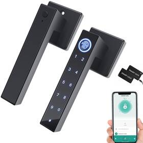 Goluckog 344448440082 Fingerprint Door Lock Smart Knob Keyless Entry With Handle Bio