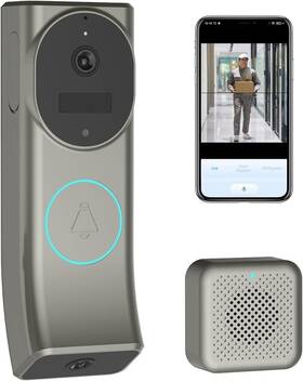 365-m3-wf Goverwin Dual Camera Video Doorbell Wireless - Front Door With Delivery Guard