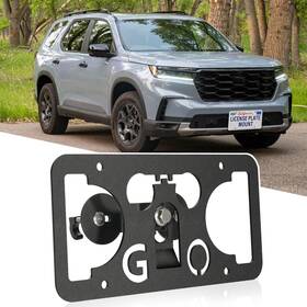 6713 Gruoiz A/6713 No Drill Front Bumper License Plate Mount Compatible With Honda Hr-v Odyssey