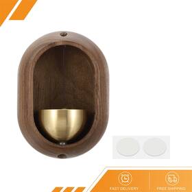 Gryfton 686687011012 Shopkeepers Bell Wood Door Chime Hanging Magnetic Jingle Brown Oval