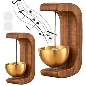 Gyrkmshju 732249540299 2pack Magnetic Door Chime Wooden Wind Bells For Brown