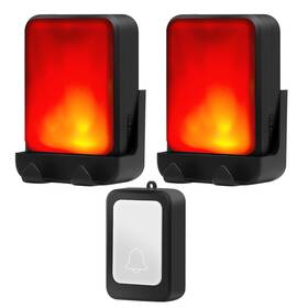 Hamom 715748830122 Loud Flash Doorbell With 7 Colors Of Bright Light And 4 Volumes Wireless Doo