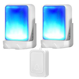 Hamom 715748830139 Loud Flash Doorbell With 7 Colors Of Bright Light And 4 Volumes Wireless Doo