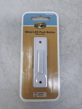 Hb-315-1-90 Hampton 016963233157 Bay Wired Led Doorbell Push Button White Finish Lighted
