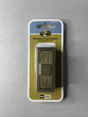 1003 Hampton Bay 016963377103 Wireless Push Button Antique Brass Finish New Sealed Boxed