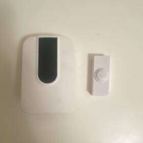212n40 Hampton Bay Wireless White Push Button Doorbell Receiver Set Round Plastic