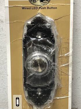 Hb-709-00 Hampton Bay Wired Led Illuminated Doorbell Push Button Antique Brass