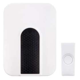 Hb-7306-03 Hampton Bay Wireless Battery Operated Doorbell Kit With Push Button White