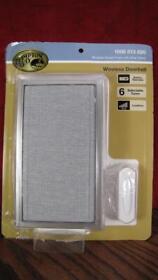 1006013620 Hampton Bay Wireless Doorbell Brushed Nickel With Grey Fabric Part #