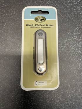 Hb-557-90 Hampton Bay Wired Led Lighted Push Button Doorbell Mediterranean Bronze
