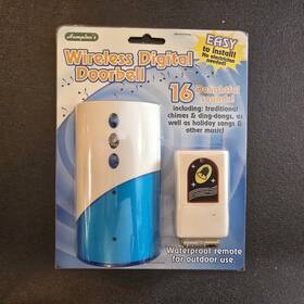 Sku86568 Hamptons Wireless Digital Doorbell Kit - 16 Sounds Waterproof Remote Easy